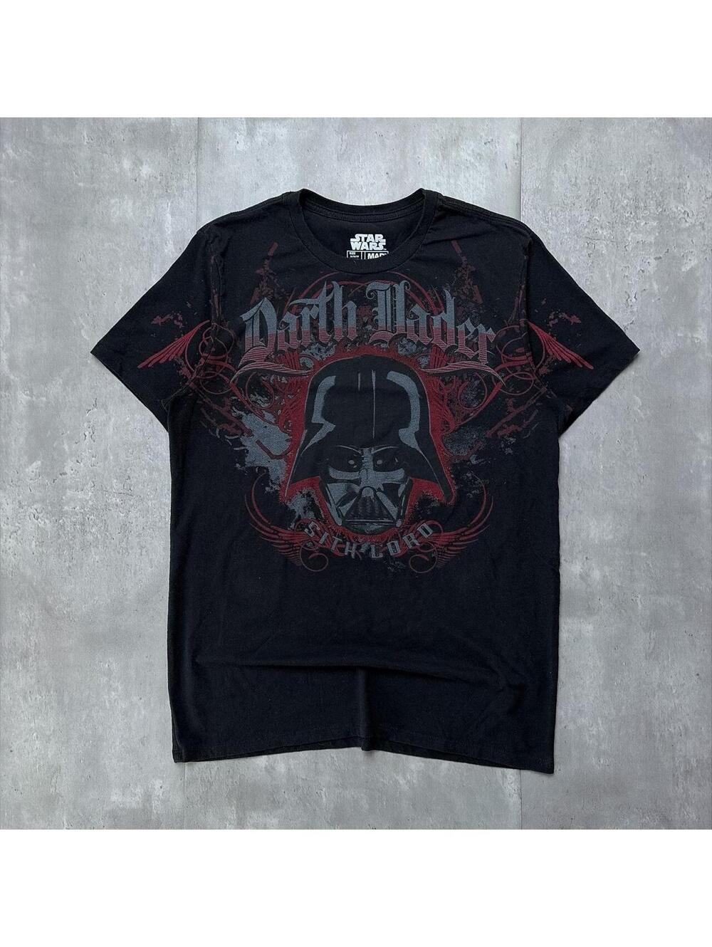 Y2K Black Star Wars Darth Vader Grunge Gothic Skater T-Shirt